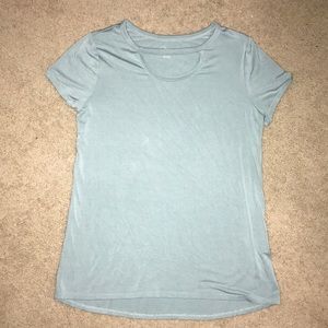 light blue top cut top